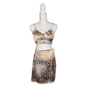 Missguided Snakeskin two-piece Set